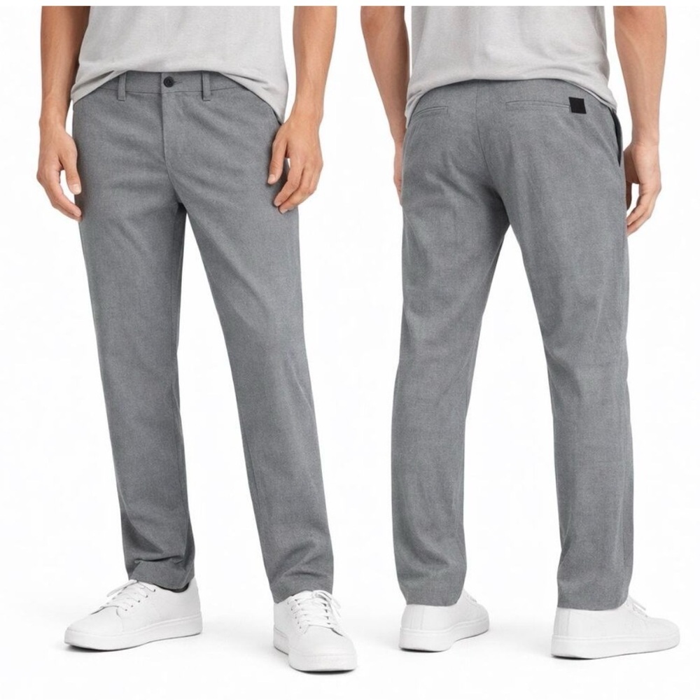 Vuori Men's Gray Straight-Leg Dress Pants